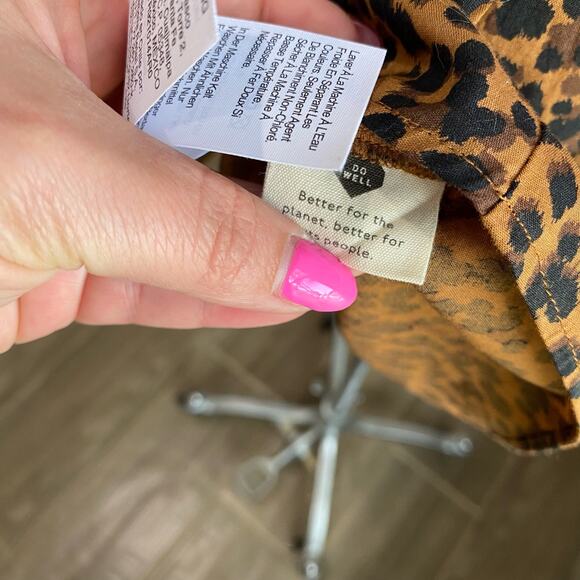 Madewell Flutter-sleeve Wrap Mini Dress In Painted Leopard Print - Picture 10 of 14